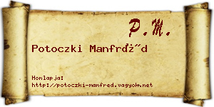 Potoczki Manfréd névjegykártya